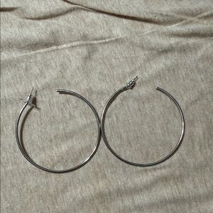 Elegant Silver Hoop Earrings
